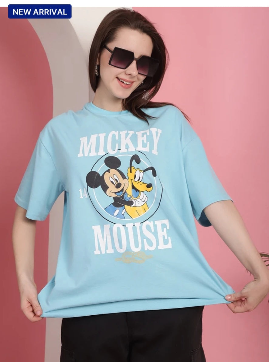 Terry Over Size T- shirt for Girls[Double Bio-washed 100% Cotton] 240GSM