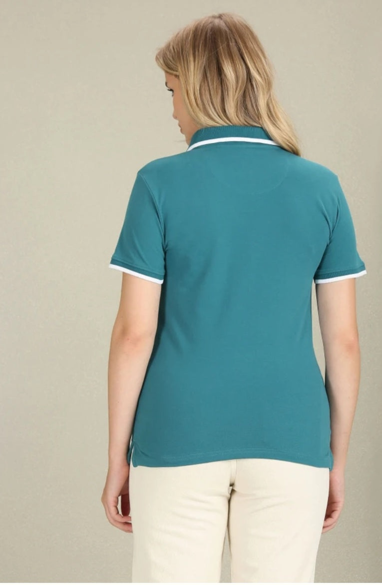 Polo T- shirt for Girls[Double Bio-washed 100% Cotton] 220GSM