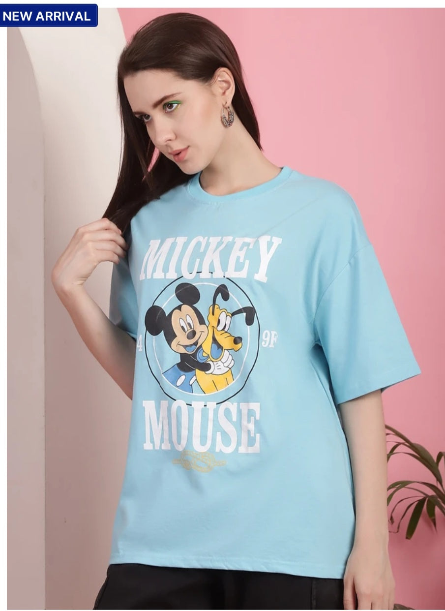Terry Over Size T- shirt for Girls[Double Bio-washed 100% Cotton] 240GSM