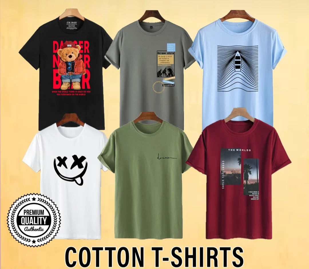 Regular T- shirt for Boys [Double Bio-washed 100% Cotton] 180GSM Buy 2 t-shirts at ₹899/- only